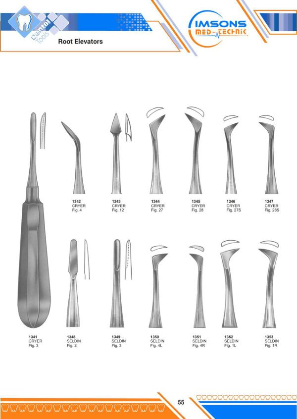 Root Elevators — Root Elevators, catalogue page 55