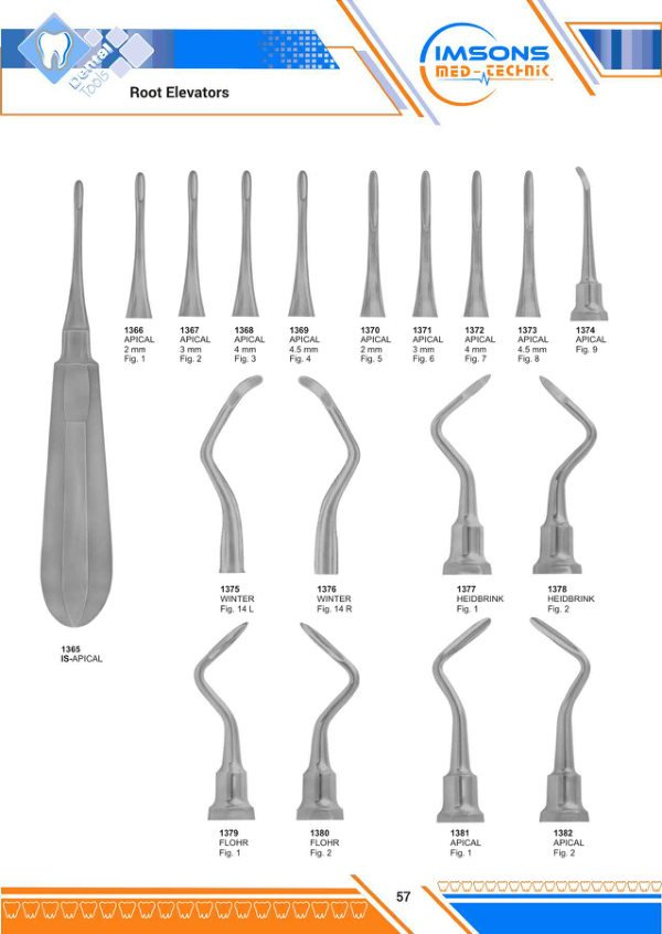 Root Elevators — Root Elevators, catalogue page 57