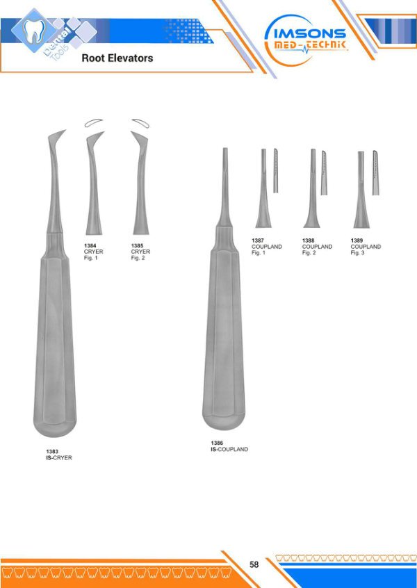 Root Elevators — Root Elevators, catalogue page 58