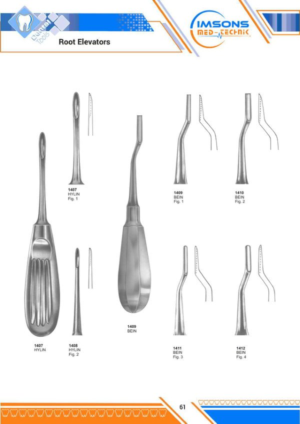 Root Elevators — Root Elevators, catalogue page 61