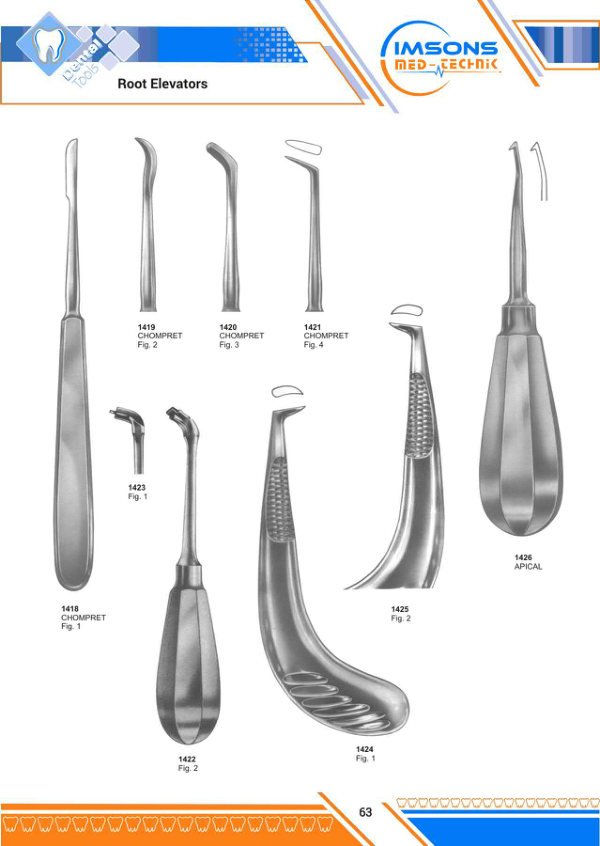 Root Elevators — Root Elevators, catalogue page 63