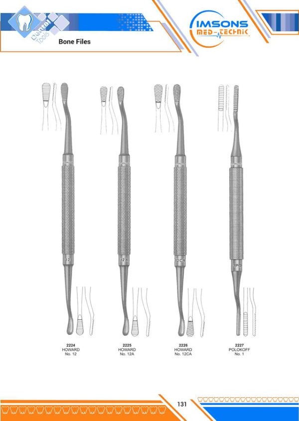 Bone Instruments — Bone Files, catalogue page 131