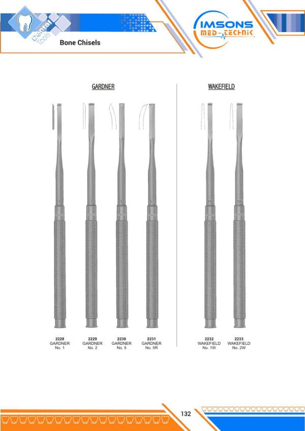 Bone Instruments — Bone Chisels, catalogue page 132