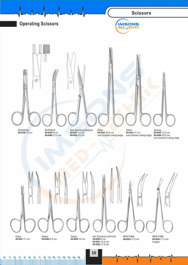 Scissors — Operating Scissors, catalogue page 15