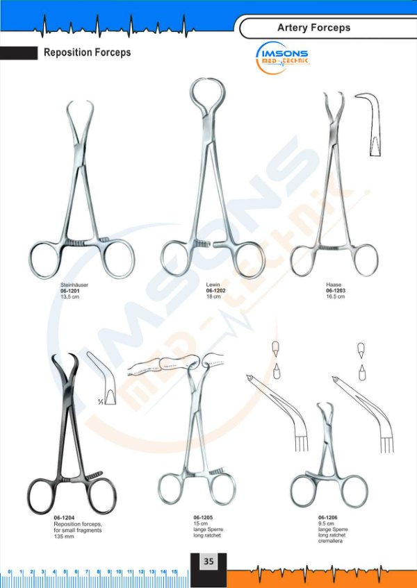 Artery Forceps — Reposition Forceps, catalogue page 35