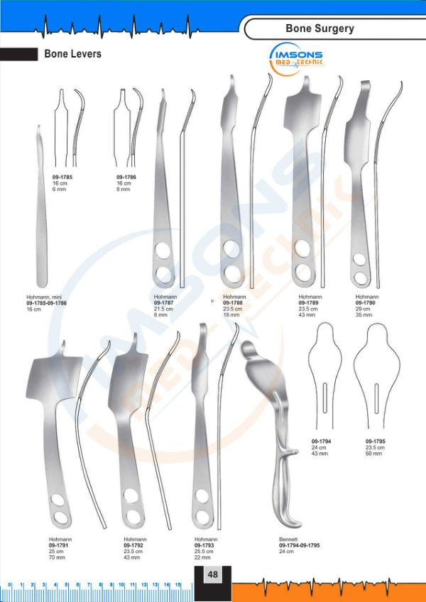 Bone Surgery — Bone Levers, catalogue page 48