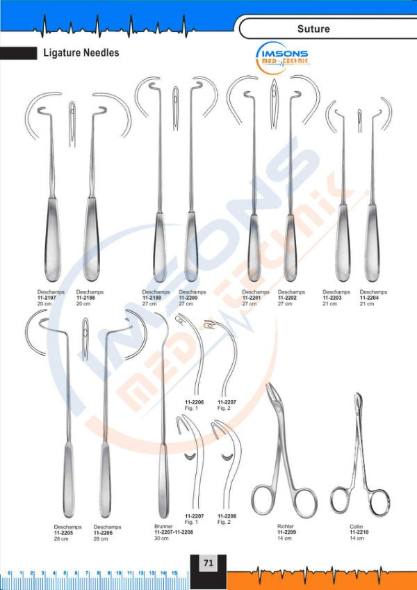 Suture — Ligature Needles, catalogue page 71
