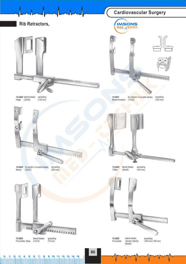 Cardiovascular — Rib Retractors, catalogue page 86