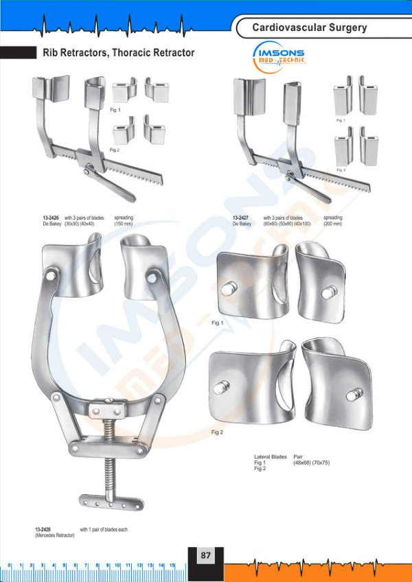 Cardiovascular — Rib Retractors, Thoracic Retractor, catalogue page 87