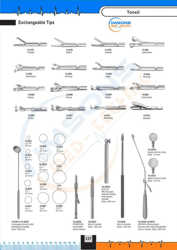 Tonsil — Exchangeable Tips, catalogue page 117
