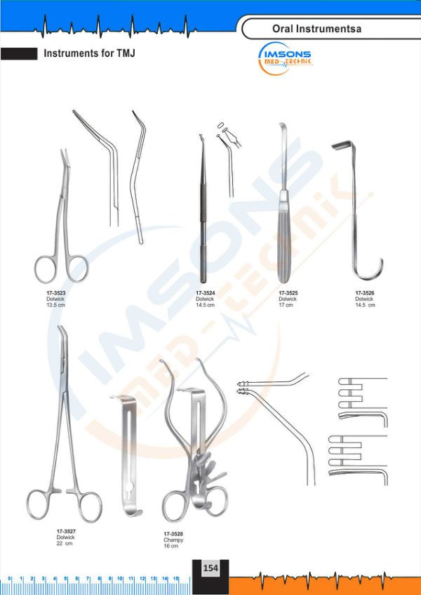 Oral Instruments — Instruments for TMJ, catalogue page 154