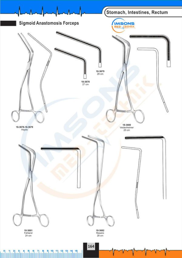 Stomach, Intestines, Rectum — Sigmoid Anastomosis Forceps, catalogue page 164