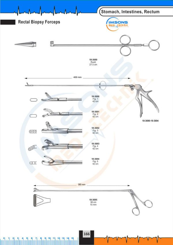 Stomach, Intestines, Rectum — Rectal Biopsy Forceps, catalogue page 166