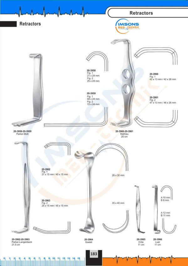 Retractors — Retractors, catalogue page 183