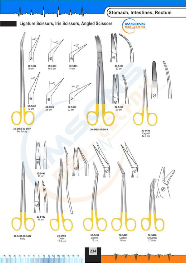 TC Instruments — Ligaturecissorslriscissorsngled cisr, catalogue page 234