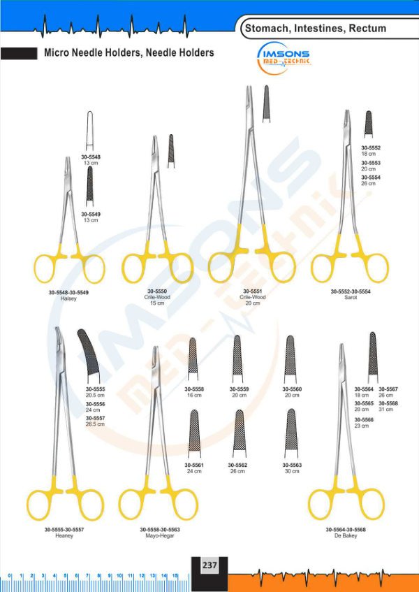 TC Instruments — Micro Needle Holders, Needle Holders, catalogue page 237