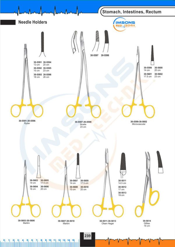 TC Instruments — Needle Holders, catalogue page 239