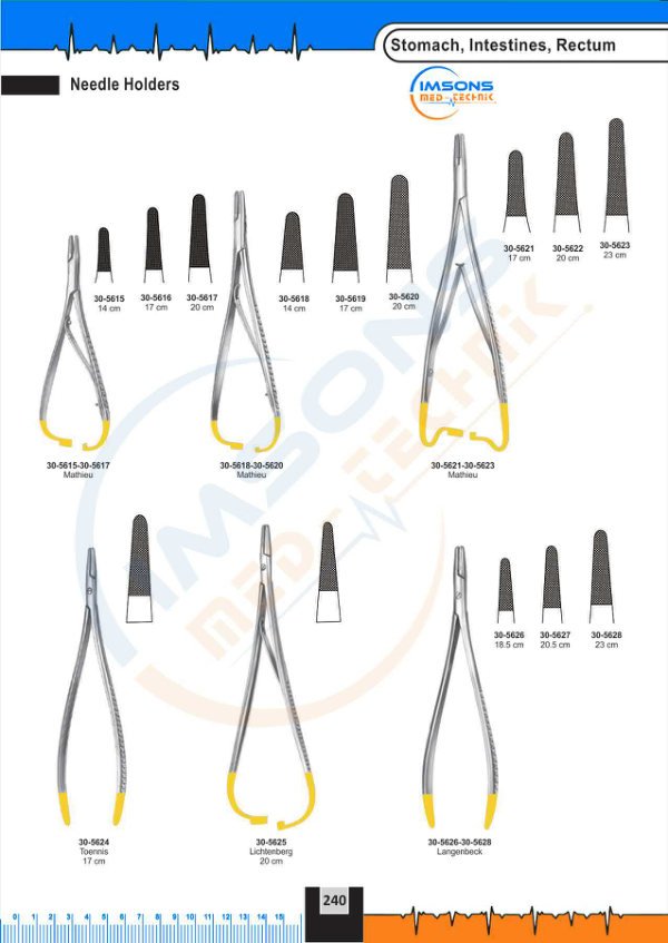 TC Instruments — Needle Holders, catalogue page 240